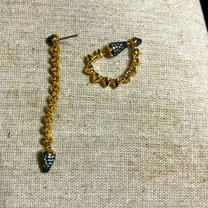 Stella & Dot convertible earring drops / hoops